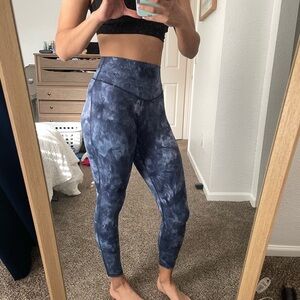Gymshark Blue Patterned High-Waisted Leggings